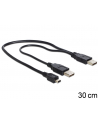 Delock kabel 2x USB 2.0 (AM) -> USB mini 5-pin, 0.3m - nr 15