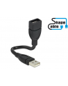 Delock kabel profilowany USB 2.0 (AM) -> USB 2.0 (AF) 0.15m - nr 12