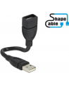 Delock kabel profilowany USB 2.0 (AM) -> USB 2.0 (AF) 0.15m - nr 18