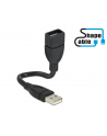Delock kabel profilowany USB 2.0 (AM) -> USB 2.0 (AF) 0.15m - nr 1
