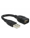 Delock kabel profilowany USB 2.0 (AM) -> USB 2.0 (AF) 0.15m - nr 20