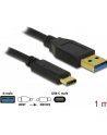 Delock Kabel USB 3.1 AM -> USB type-C Gen 2 (10GB/s) 1m Black - nr 22