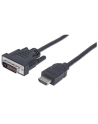 Manhattan Kabel HDMI, HDMI męski na DVI-D 24+1 męski, Dual Link, 1,8 m - nr 1