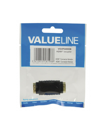 Valueline HDMI™ coupler HDMI™ input - HDMI™ input black