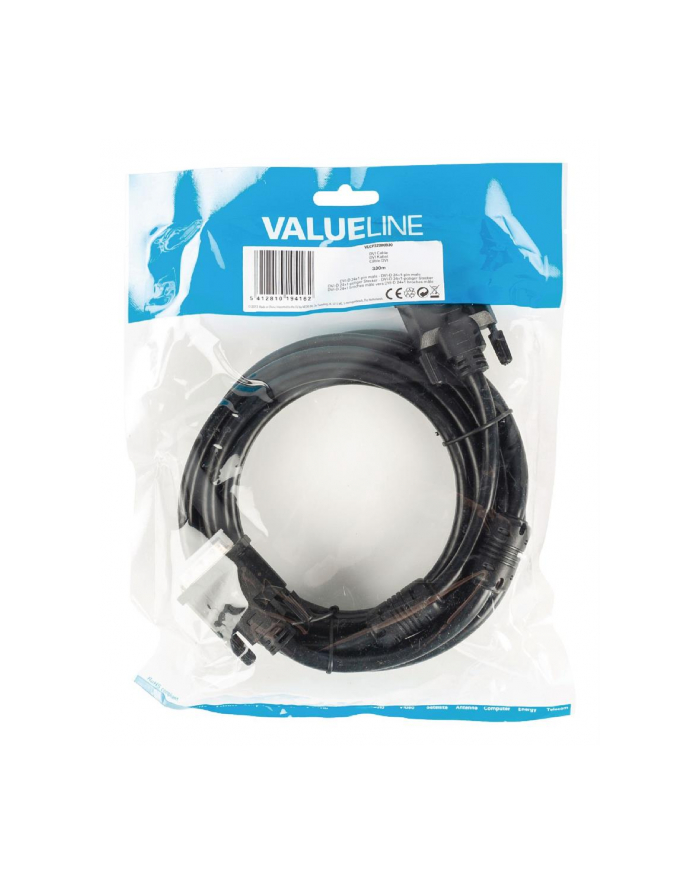 Valueline DVI cable DVI-D 24+1-pin male - DVI-D 24+1-pin male 3.00 m black główny
