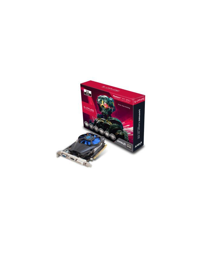 Sapphire Radeon R7 250 512SP Edition, 2GB GDDR5 (128 Bit), HDMI, DVI, VGA, BULK główny