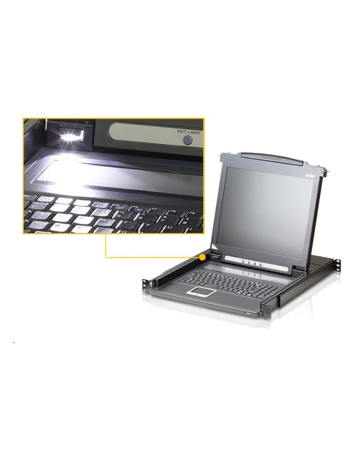 ATEN CL1000N KVM Console LCD 19'' + keyboard + touchpad 19'' 1U główny