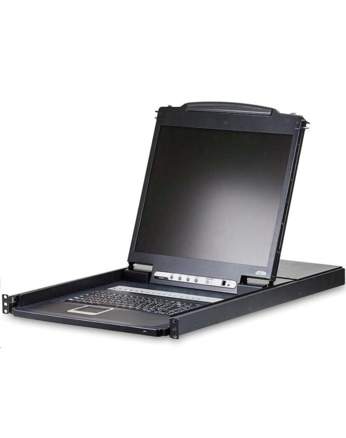 ATEN KVM 8 port LCD 19'' + keyboard + touchpad PS/2 or USB, 1U 19'' Rack główny