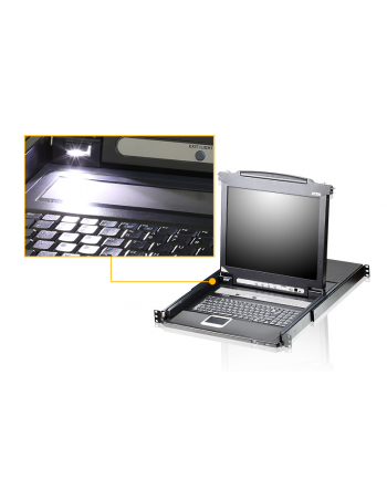 ATEN KVM 8 port LCD 19'' + kayboard + touchpad USB-PS/2