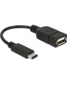 Delock Przewód z adapterem USB Type-C 2.0 (M) -> USB 2.0 typu A (F) 15cm czarny - nr 13