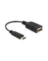 Delock Przewód z adapterem USB Type-C 2.0 (M) -> USB 2.0 typu A (F) 15cm czarny - nr 7