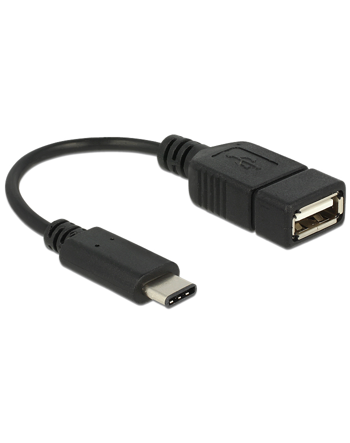 Delock Przewód z adapterem USB Type-C 2.0 (M) -> USB 2.0 typu A (F) 15cm czarny główny