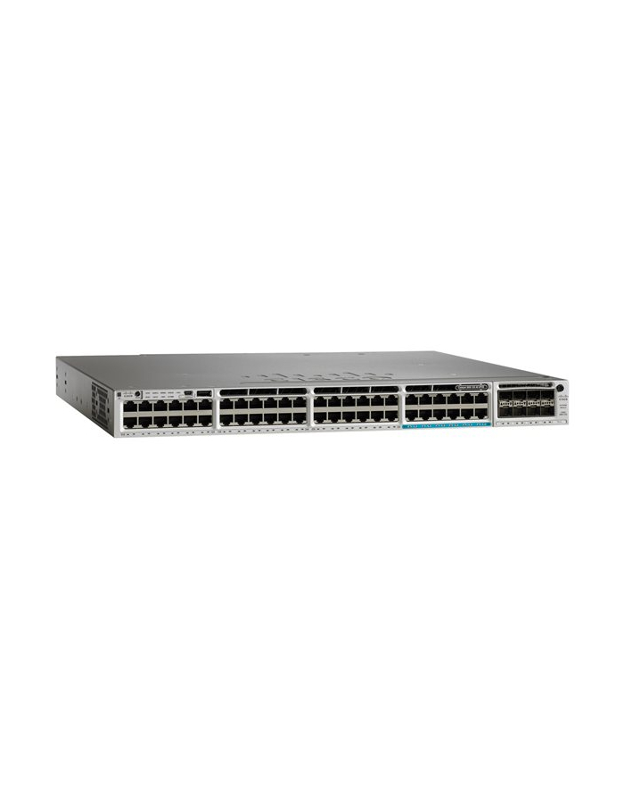 Cisco Catalyst 3850 48 Port Switch (12 mGig+36 Gig), UPoE, 5 AP Lic, IP Base główny