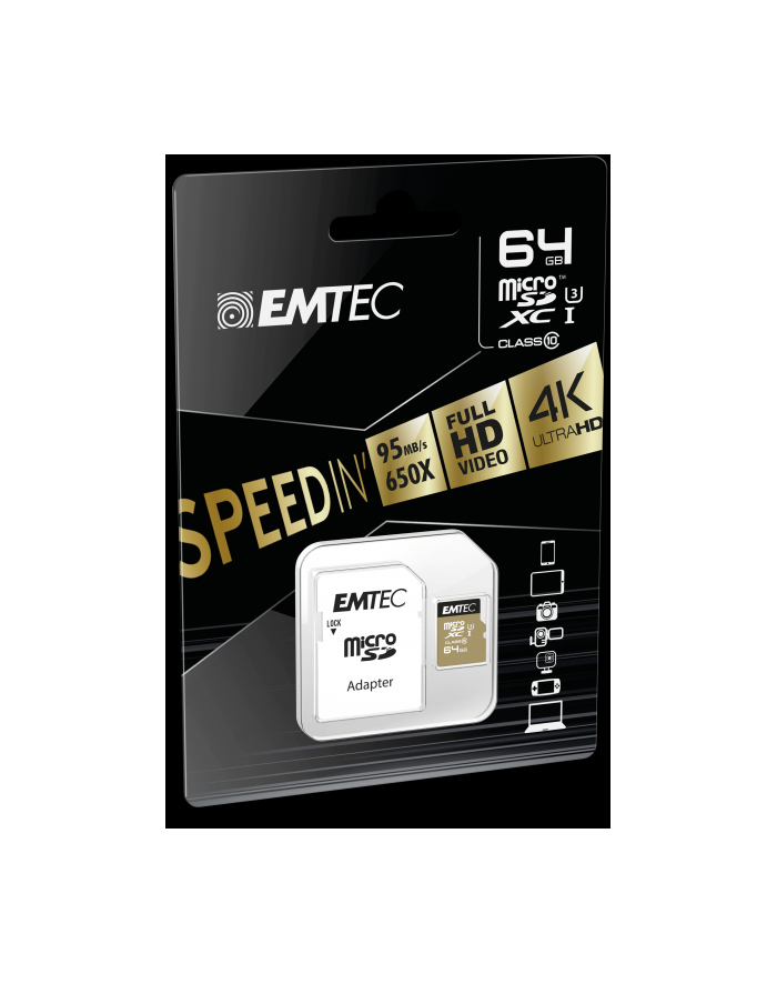 Emtec memory card microSDHC 64GB Class10 Speedin 95/90 MBs główny
