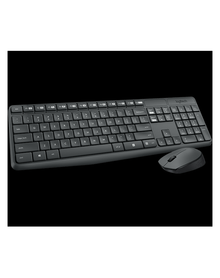 Logitech klawiatura + mysz bezprzewodowa MK235, Szare, CZE główny