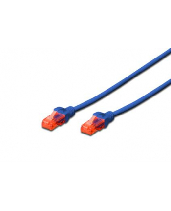 Kabel Digitus patch cord UTP, CAT.6, niebieski, 0,5m, 15 LGW