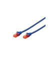 Kabel Digitus patch cord UTP, CAT.6, niebieski, 0,5m, 15 LGW - nr 5
