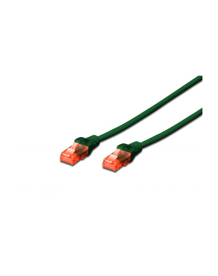 Kabel Digitus patch cord UTP, CAT.6, zielony, 0,5m, 15 LGW główny