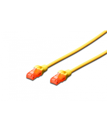 Kabel Digitus patch cord UTP, CAT.6, żółty, 0,5m, 15 LGW