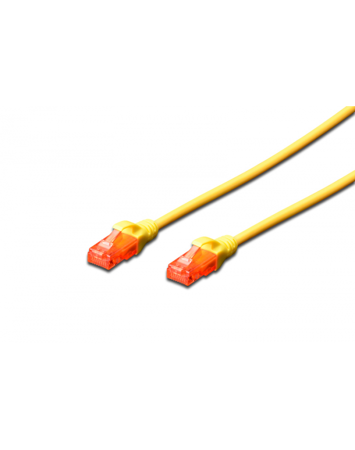 Kabel Digitus patch cord UTP, CAT.6, żółty, 0,5m, 15 LGW główny