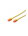 Kabel Digitus patch cord UTP, CAT.6, żółty, 0,5m, 15 LGW - nr 5