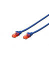 Kabel Digitus patch cord UTP, CAT.6, niebieski, 1,0m, 15 LGW - nr 5