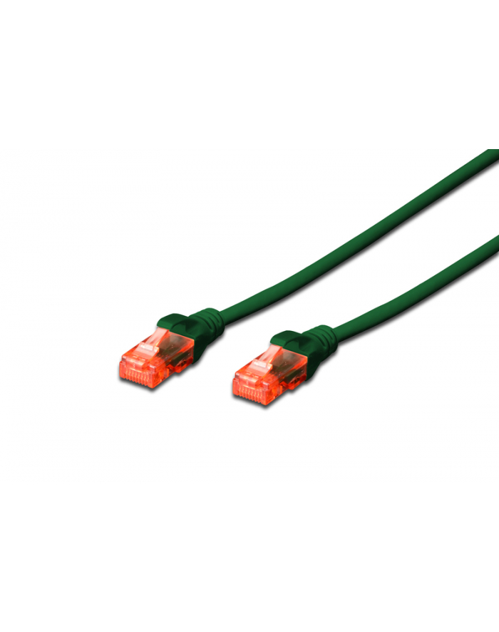 Kabel Digitus patch cord UTP, CAT.6, zielony, 1,0m, 15 LGW główny