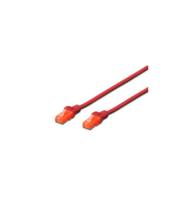 Kabel Digitus patch cord UTP, CAT.6, czerwony, 1,0m, 15 LGW