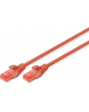 Kabel Digitus patch cord UTP, CAT.6, czerwony, 1,0m, 15 LGW - nr 16