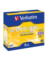 Płytki DVD+RW Verbatim 4x 4.7GB (Jewel case 5) MATT SILVER - nr 18