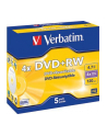 Płytki DVD+RW Verbatim 4x 4.7GB (Jewel case 5) MATT SILVER - nr 22