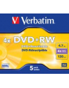 Płytki DVD+RW Verbatim 4x 4.7GB (Jewel case 5) MATT SILVER - nr 24