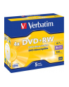 Płytki DVD+RW Verbatim 4x 4.7GB (Jewel case 5) MATT SILVER - nr 5