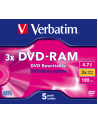 DVD-RAM Verbatim 3x 4.7GB (Jewel Case 5) MATT SILVER - nr 12