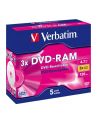 DVD-RAM Verbatim 3x 4.7GB (Jewel Case 5) MATT SILVER - nr 13