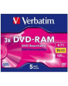 DVD-RAM Verbatim 3x 4.7GB (Jewel Case 5) MATT SILVER - nr 17