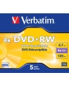 Płytki DVD+RW Verbatim 4x 4.7GB (Jewel case 5) MATT SILVER - nr 6