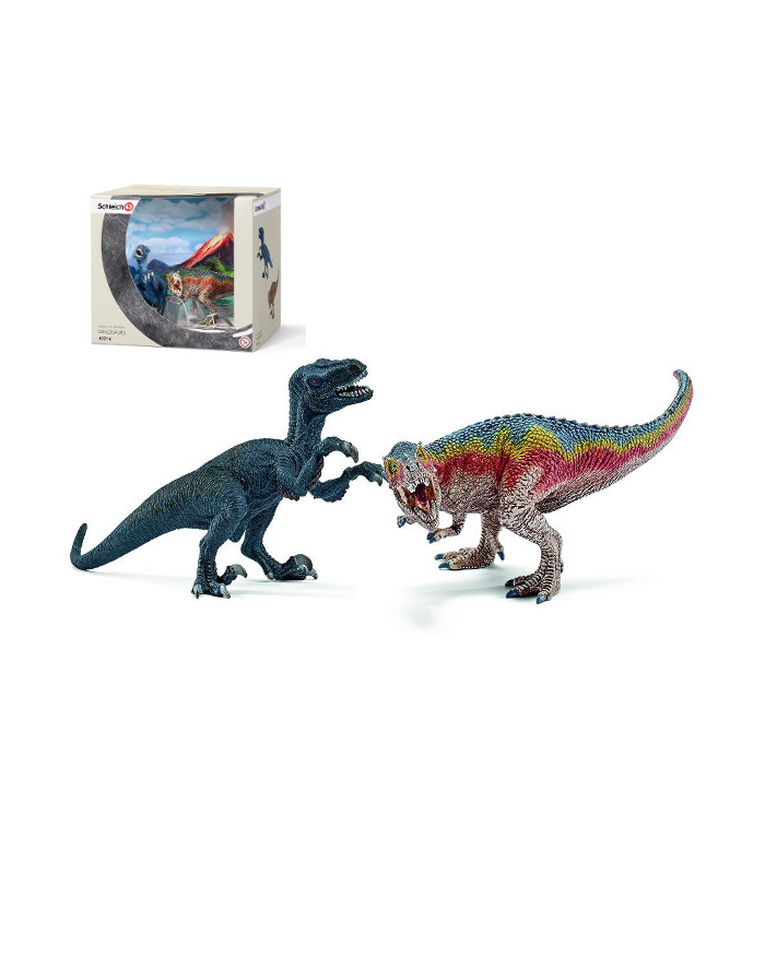 SCHLEICH TRex i Velociraptor zestaw główny