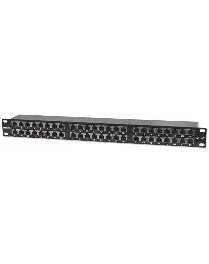 Intellinet Patch panel FTP kat5e 48-portów RJ45 19'' 1U czarny z półką główny