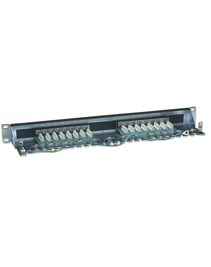 Intellinet Patch panel FTP kat6 16-portów RJ45 19'' 1U czarny z półką główny