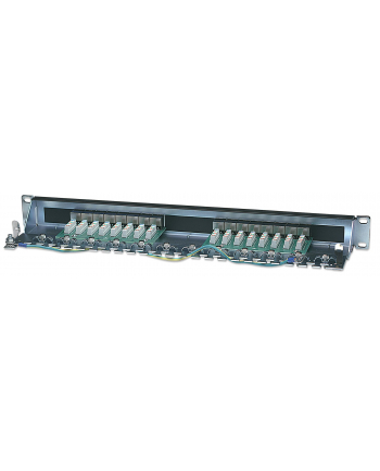 Intellinet Patch panel FTP kat6 16-portów RJ45 19'' 1U czarny z półką
