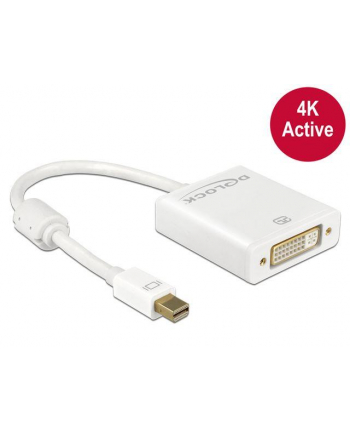 Delock Adapter mini Displayport 1.2 (M) > DVI (F) 4K aktywne biały