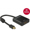 Delock Adapter mini Displayport 1.2 (M) > HDMI (F) 4K aktywne czarny - nr 22