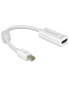 Delock Adapter mini Displayport 1.1 (M) > HDMI (F) pasywne biały - nr 1
