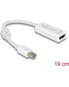 Delock Adapter mini Displayport 1.1 (M) > HDMI (F) pasywne biały - nr 24
