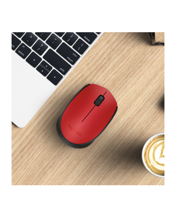 Logitech Wireless Mouse M171, Czerwona