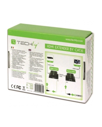 Techly Extender HDMI po skrętce kat5e/6/6a/7, do 60m z odbiornikiem IR