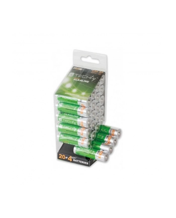 Techly Baterie alkaliczne 1.5V AA LR6 24 sztuki