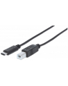 Manhattan Kabel USB 2.0, typ-C / typ-B M/M 1m czarny - nr 7