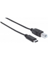 Manhattan Kabel USB 2.0, typ-C / typ-B M/M 1m czarny - nr 8